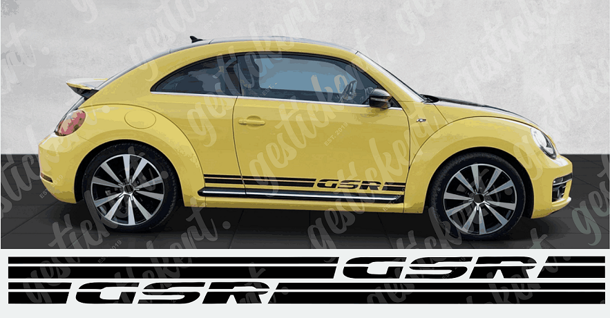 2x GSR Streifen Aufkleber für VW Beetle