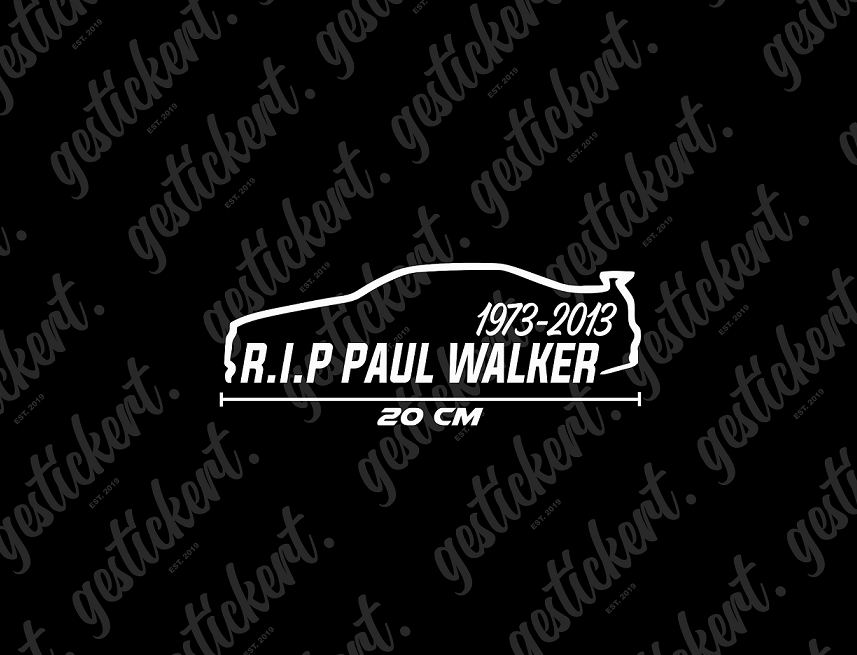 1x 20 cm R.I.P. Paul Walker Skyline Aufkleber