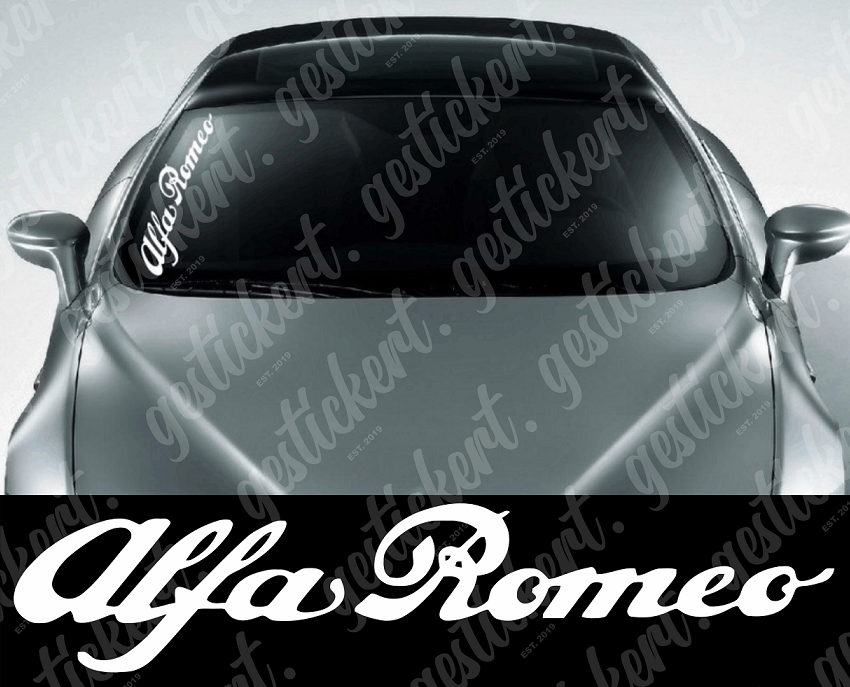 1x 50 cm Aufkleber für Alfa Romeo Frontscheibe