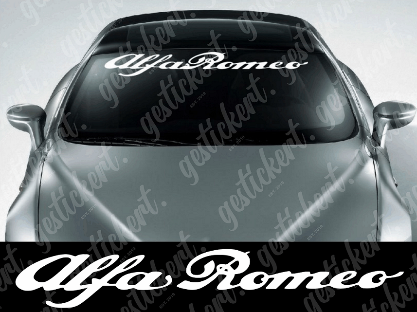 1x 100 cm Aufkleber für Alfa Romeo Frontscheibe