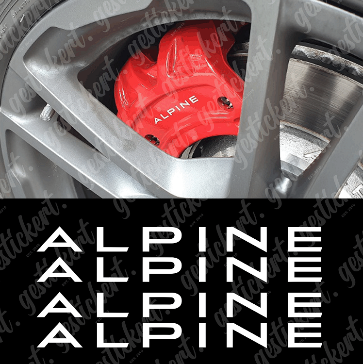 4x Bremssattelaufkleber passend für Alpine