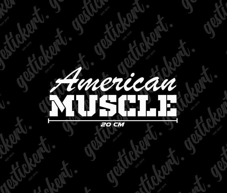 1x 20 cm American Muscle Aufkleber