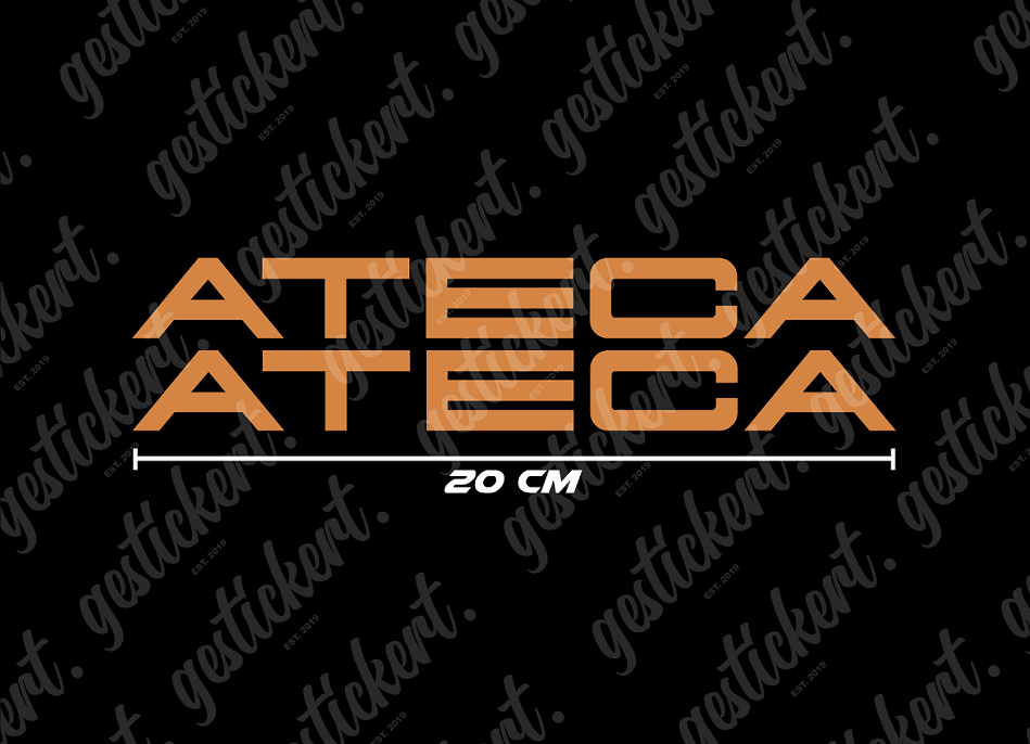 2x 20 cm Cupra Ateca Aufkleber Schriftzug