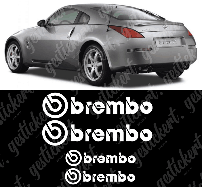 1 Set Brembo Aufkleber passend für Nissan 350Z