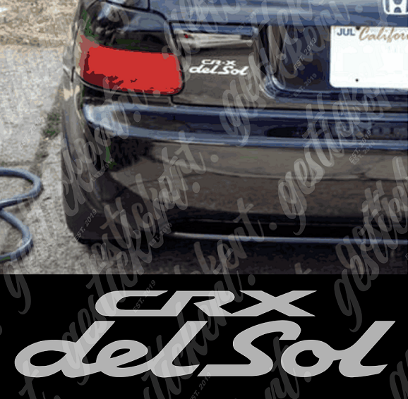1x Aufkleber für Honda CRX del Sol EH6 / EG2