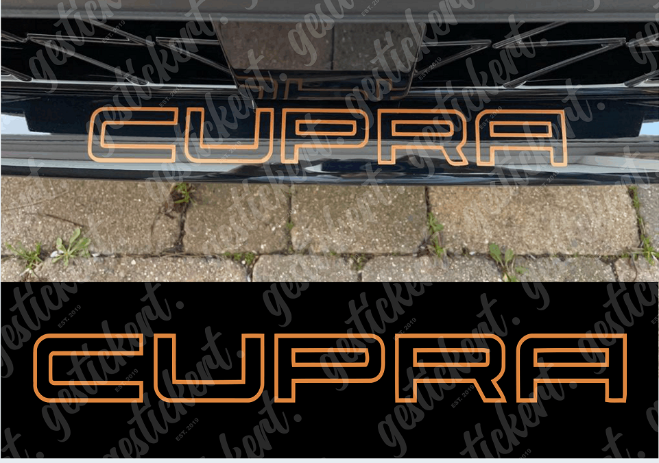 1x 30 cm Frontspoiler Aufkleber für Cupra