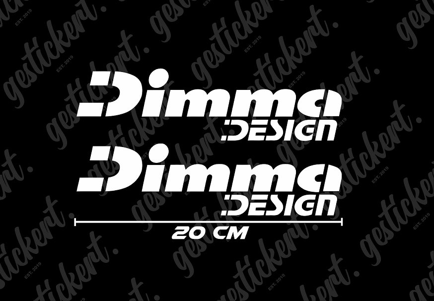 2x 20 cm Dimma Design Aufkleber