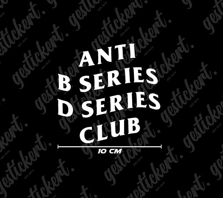 1x 10 cm Honda Anti B Series D Series Club Aufkleber