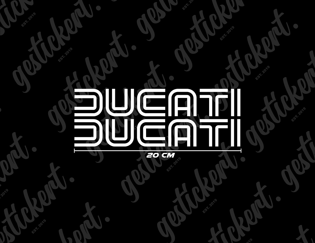 2x 20 cm Aufkleber Retro für Ducati