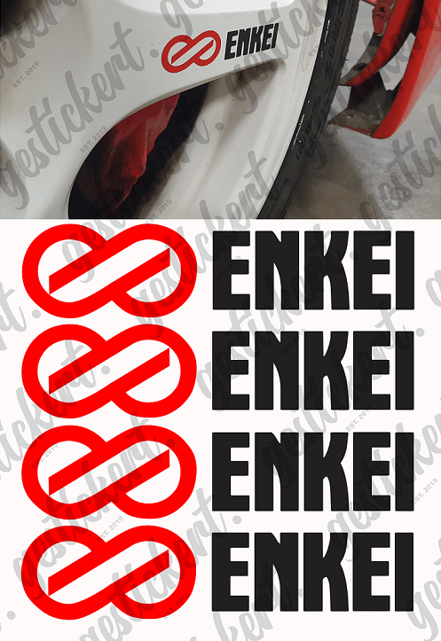 4x Enkei Aufkleber für Felgen