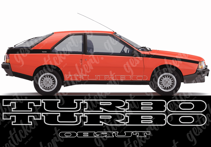 1 Set Aufkleber für Renault Fuego Turbo