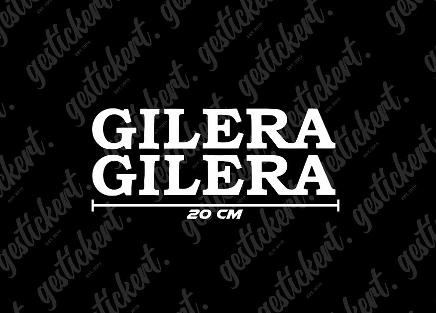 2x 20 cm Aufkleber für Gilera