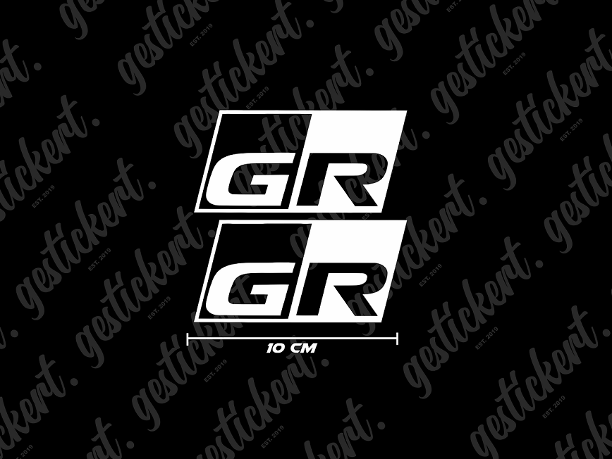 2x 10 cm GR Aufkleber für Toyota