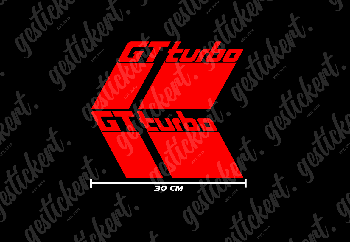2x 30 cm Aufkleber für Renault 5 GT Turbo