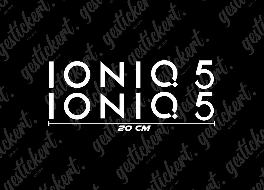 2x 20 cm Aufkleber für Hyundai Ioniq 5