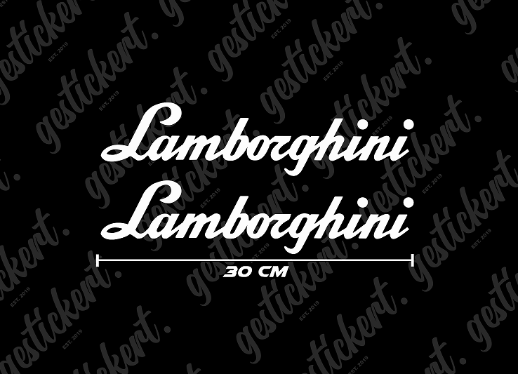 2x 30 cm Aufkleber für Lamborghini