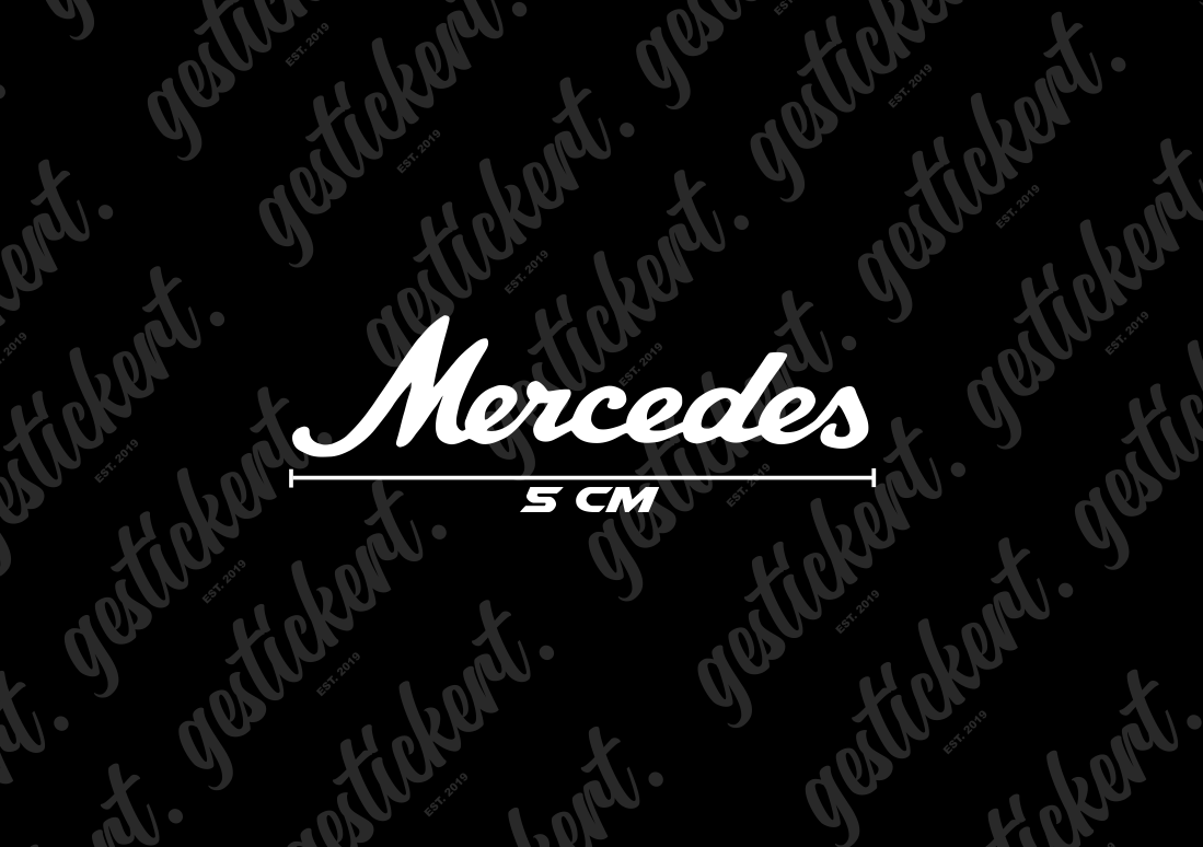 1x 5 cm Aufkleber für Frontscheibe innen für Mercedes