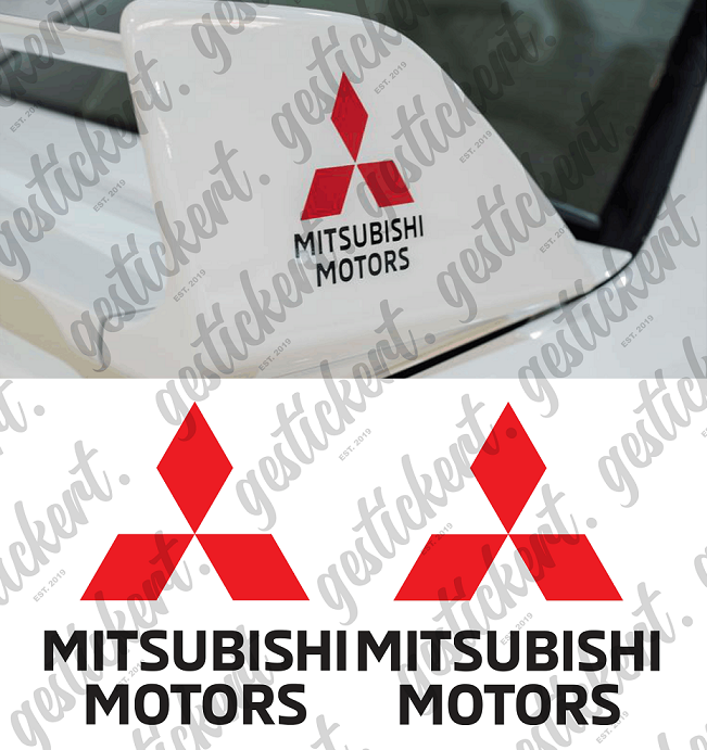 2x 15 cm Spoiler Aufkleber für Mitsubishi