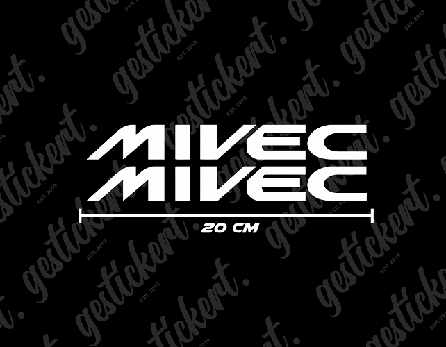 2x 20 cm Mivec Aufkleber für Mitsubishi