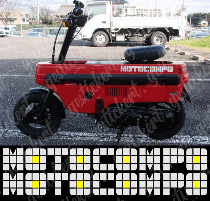 2x Aufkleber für Honda NCZ 50 Motocompo