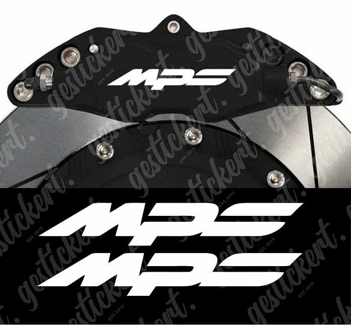2x 7,5 cm MPS Bremssattel Aufkleber für Mazda