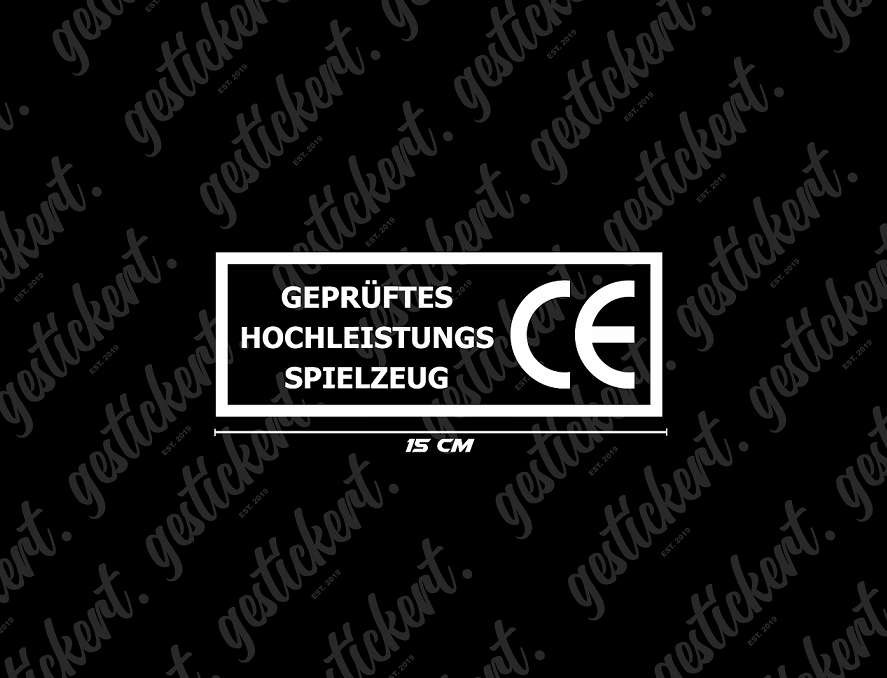 1x 15 cm Aufkleber Geprüftes Hochleistungs Spielzeug
