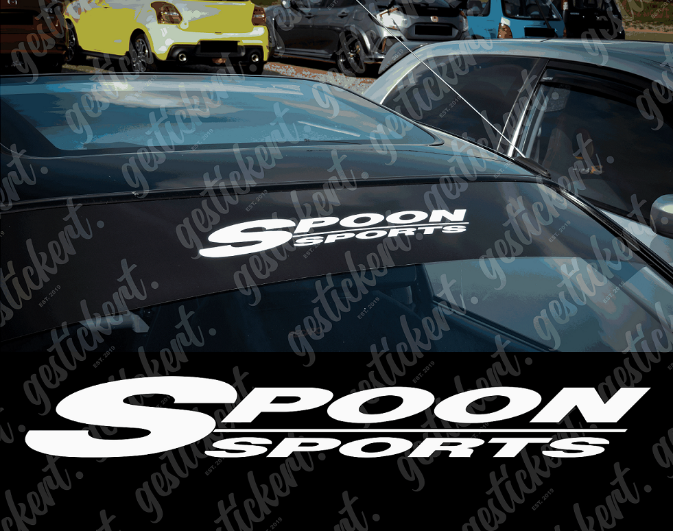 1x 50 cm Spoon Sports Aufkleber für Honda – gestickert
