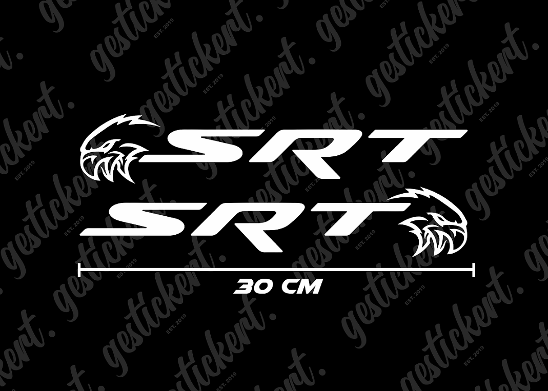 2x 30 cm SRT Aufkleber für Jeep Grand Cherokee Trackhawk