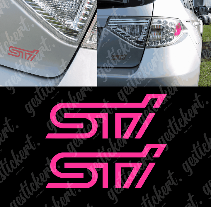 2x 10 cm STI Aufkleber für Subaru