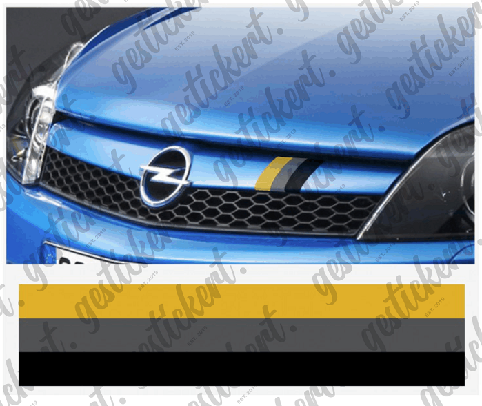 1x Motorsport Streifen Kühlergrill für Opel