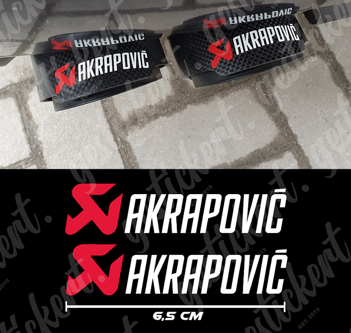 2x 6,5 cm Auspuff Aufkleber für Akrapovic