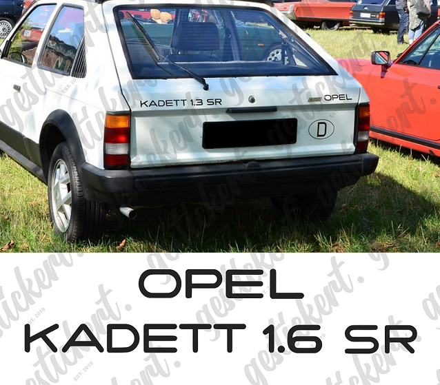 1 Set Aufkleber für Heckklappe für Opel Kadett D 1.6 SR
