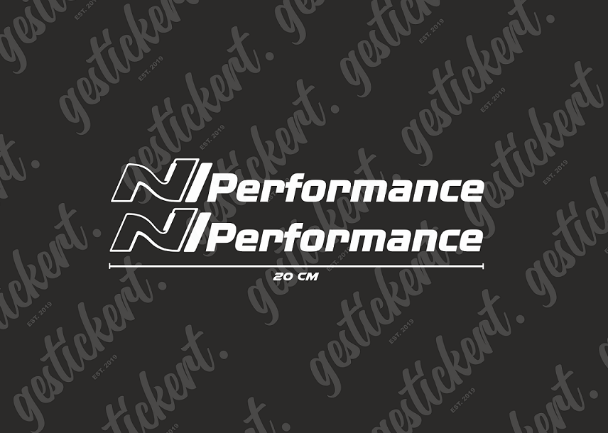 2x 20 cm Hyundai N Performance Aufkleber