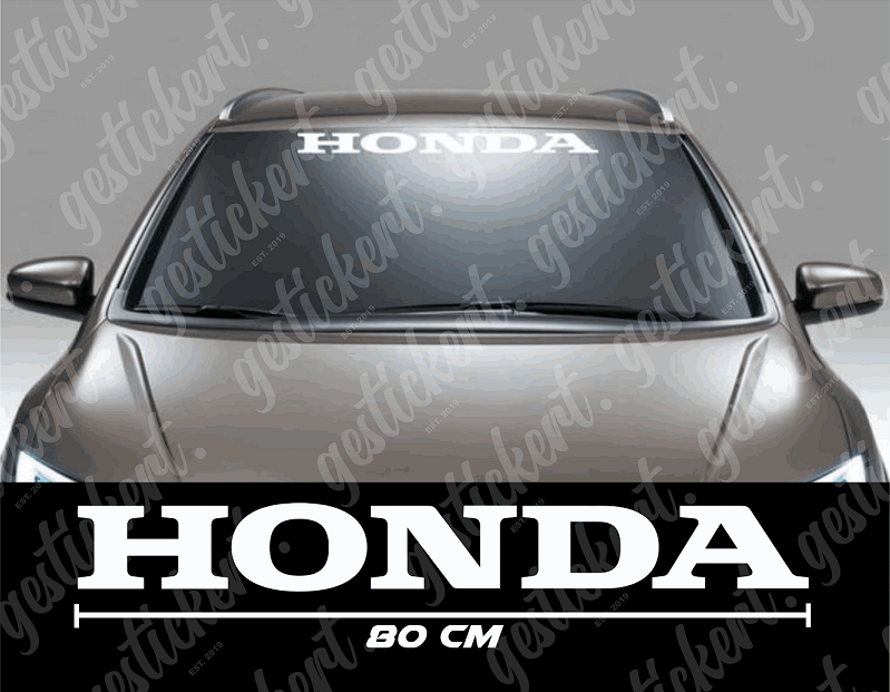 1x 80 cm Frontscheiben Aufkleber für Honda – gestickert