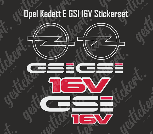 1 Set Kadett E GSI 16V Aufkleber