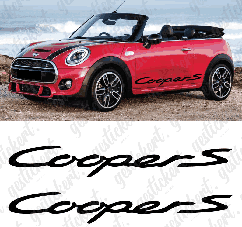 2x Cooper S Schriftzug Aufkleber für Mini