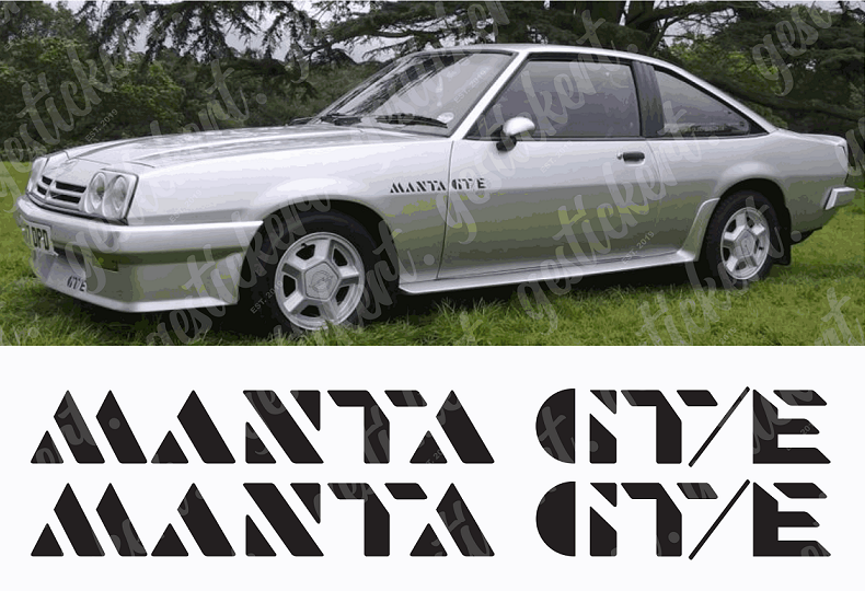 2x Opel Manta GT/E Aufkleber Seite