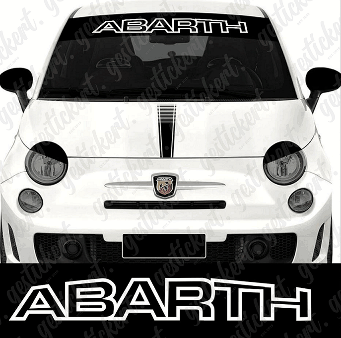 1x 95 cm Abarth Aufkleber für Frontscheibe