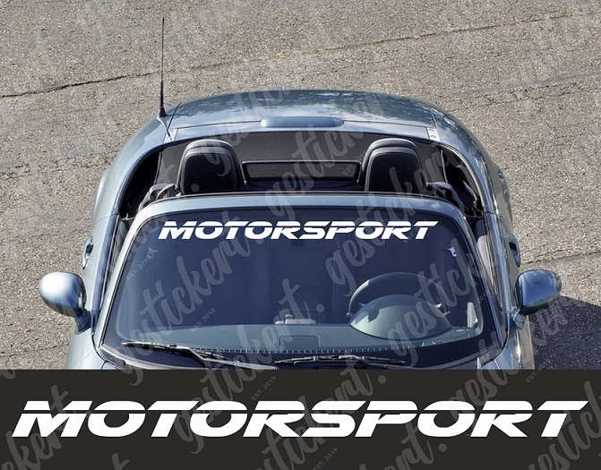 1x 100 cm Motorsport Aufkleber für Frontscheibe