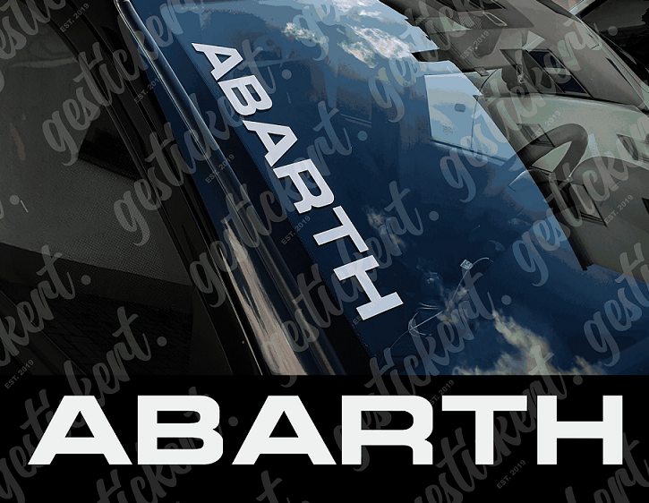 1x 40 cm Abarth Frontscheibenaufkleber für Fiat