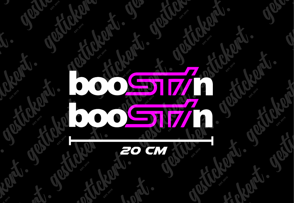 2x 20 cm booSTIn Aufkleber für Subaru