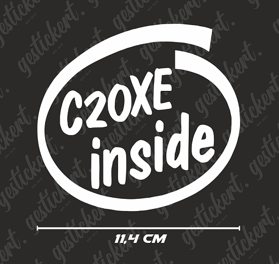 1x C20XE Inside Aufkleber für Opel – gestickert
