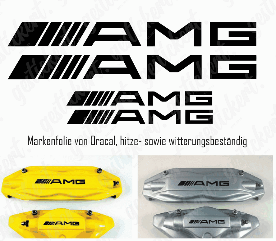 1 Set AMG Aufkleber gerade für Bremssattel