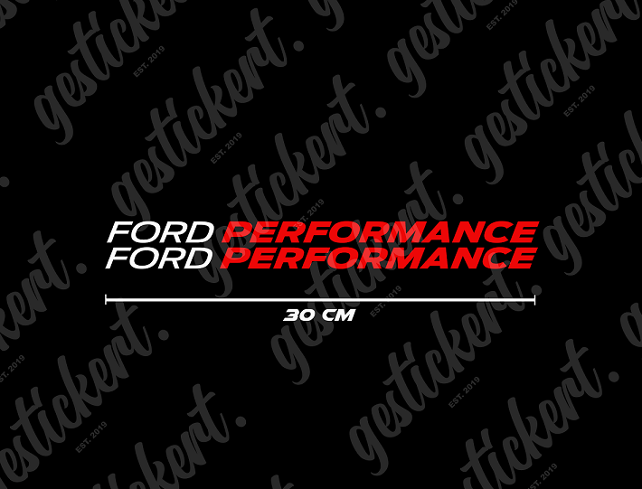 2x 30 cm Ford Performance Aufkleber – gestickert
