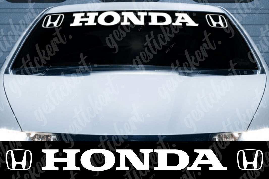 1x 100 cm Frontscheiben Aufkleber für Honda – gestickert