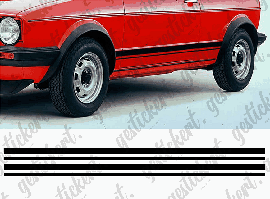 2x Streifen für VW Golf 1