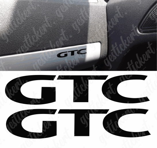 2x Opel GTC Aufkleber für Interieur