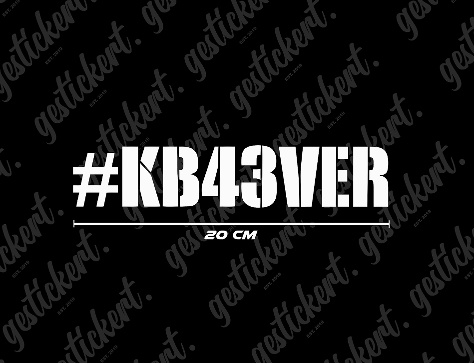 1x 20 cm "#KB43VER" Ken Block Forever Aufkleber