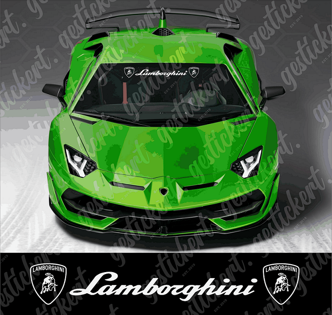 1x 80 cm Aufkleber für Frontscheibe für Lamborghini