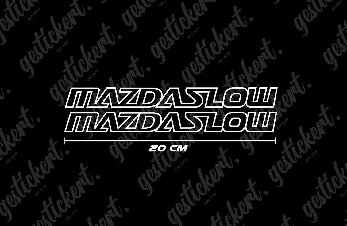 2x 20 cm Mazdaslow Aufkleber für Mazda